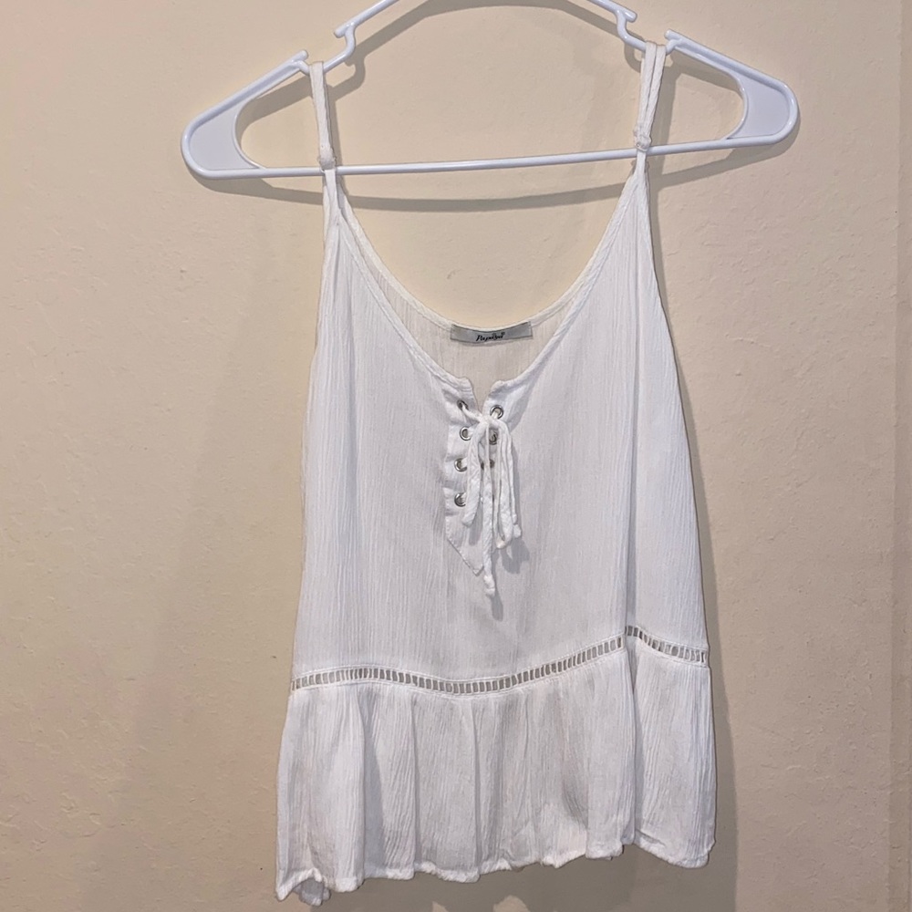 Papaya Babydoll Tie-Up Tank Top Size S/M